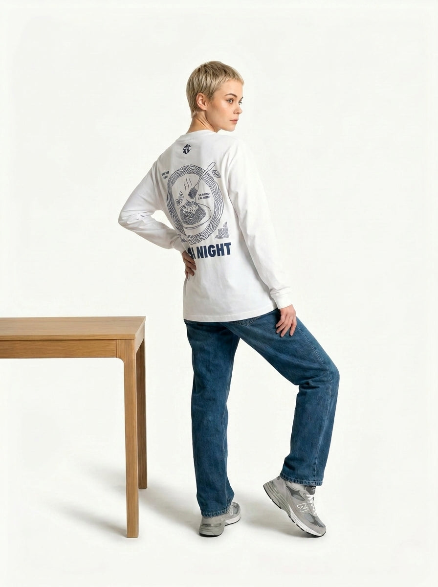 Pasta Night Oversized Longsleeve