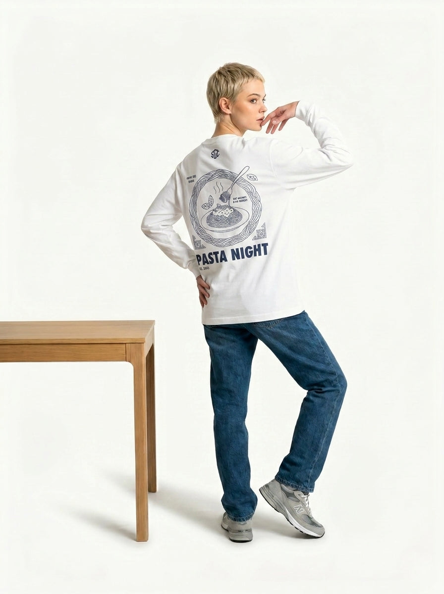 Pasta Night Oversized Longsleeve