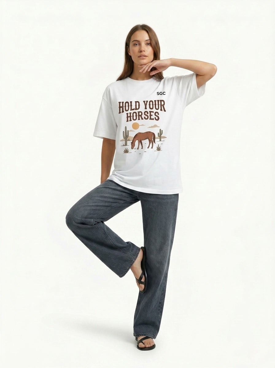 Hold Your Horses Oversized Tee