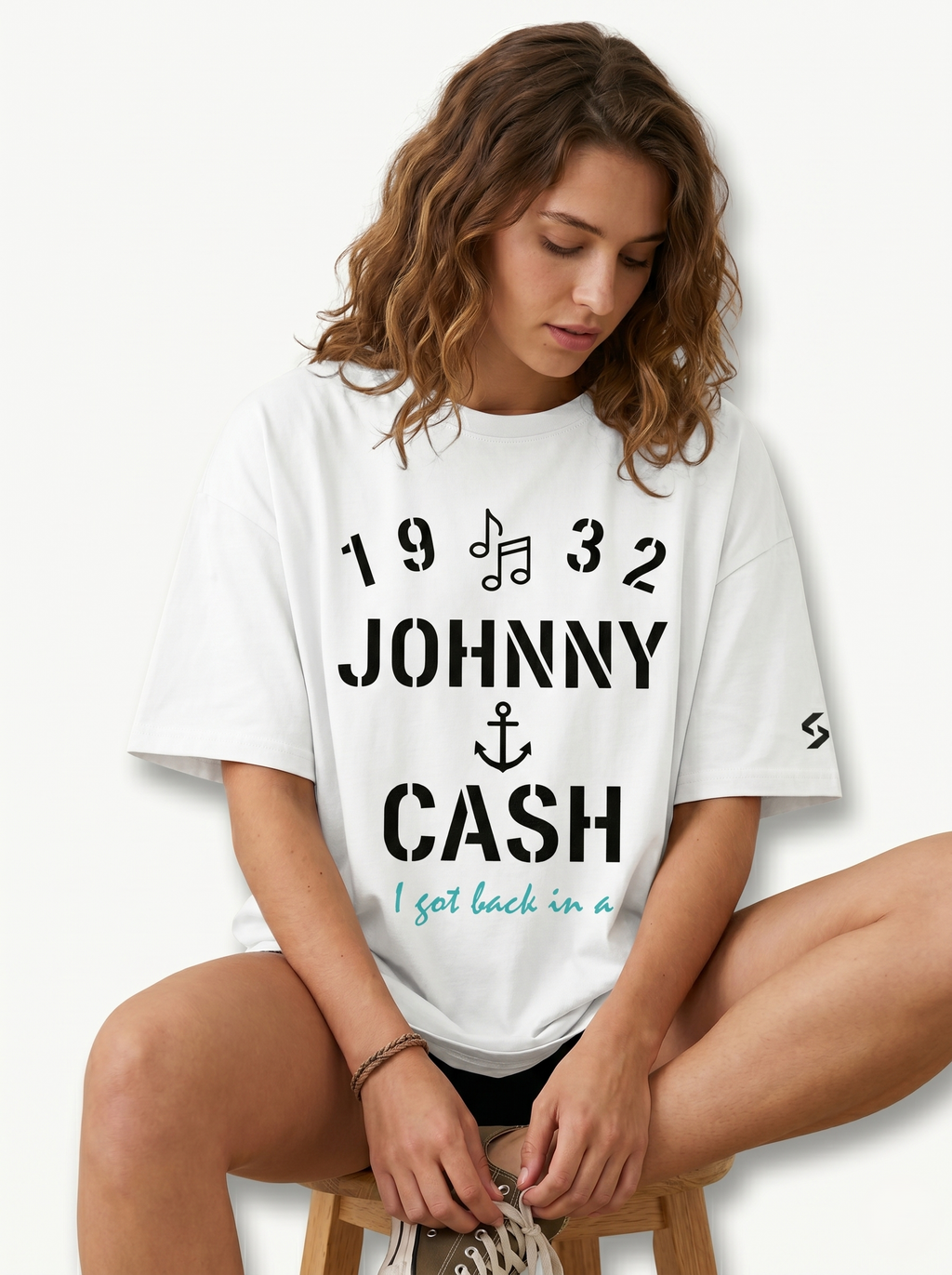 The Johnny Cash Rebel Oversized Tee