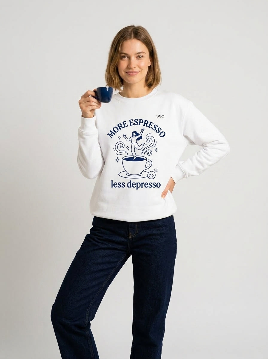 The "Less Depresso" Espresso Sweatshirt